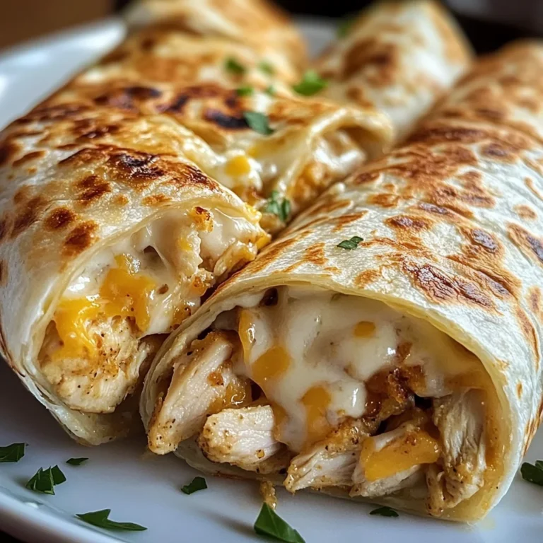 Cheesy Garlic Chicken Wraps