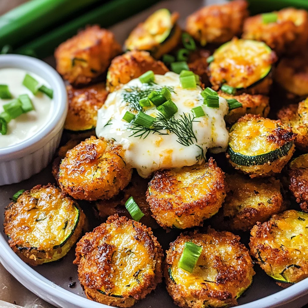 Cheesy Garlic Zucchini Bites