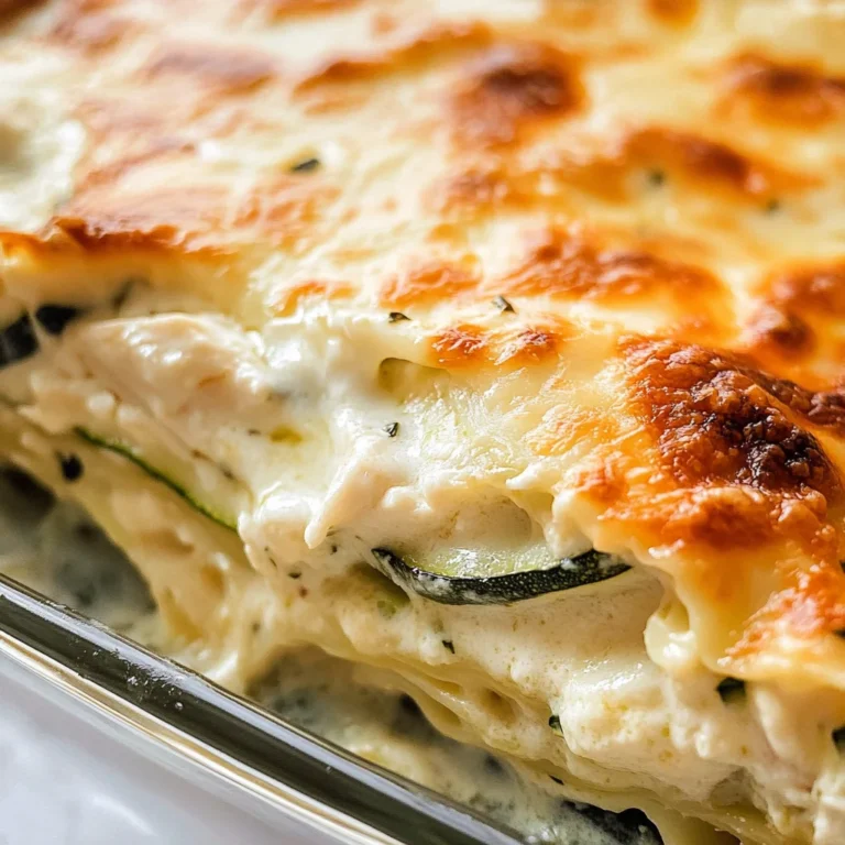 Chicken Alfredo Zucchini Lasagna