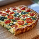 Crustless Spinach, Tomato & Feta Quiche