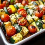 Healthy Baked Zucchini with Tomatoes