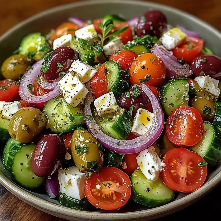 Mediterranean Salad with Feta and Olives