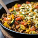 chicken hamburger and Zucchini Skillet