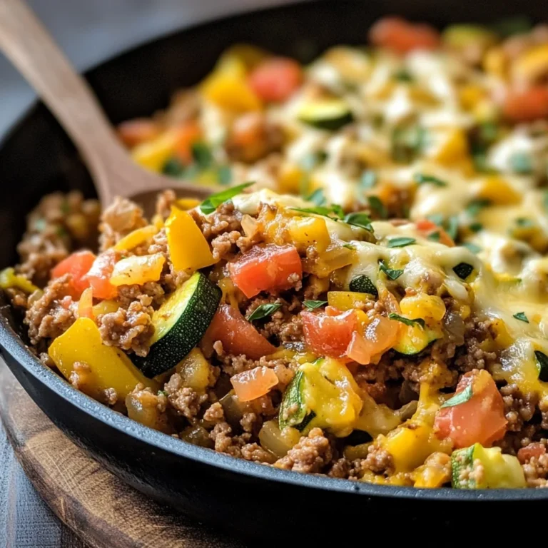 chicken hamburger and Zucchini Skillet