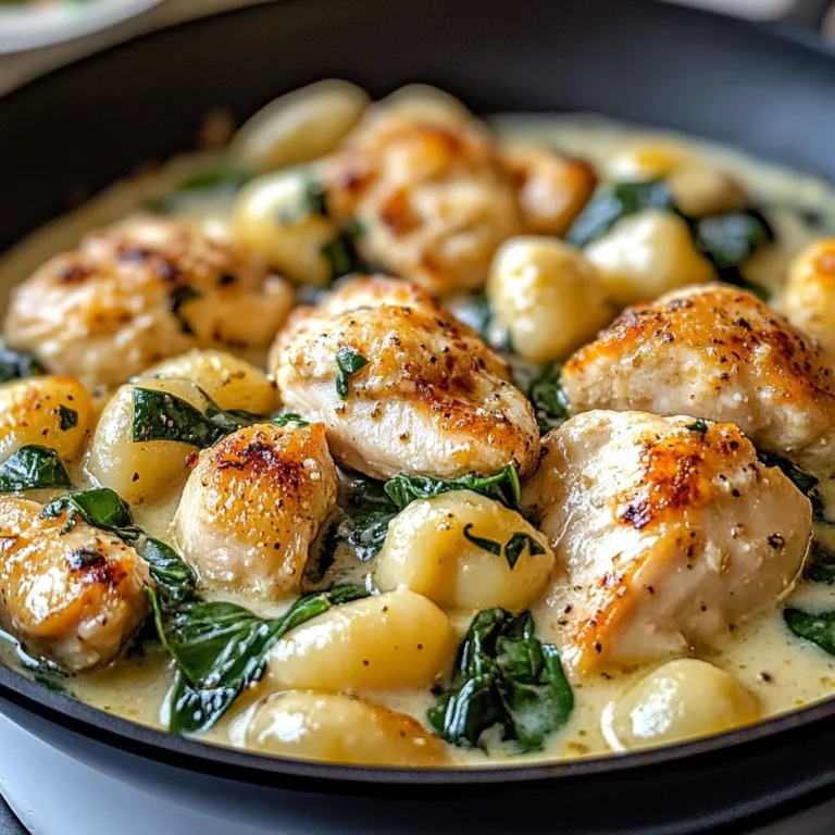 Creamy Garlic Chicken Gnocchi Skillet