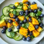 Mango Cucumber Salad with Blueberries and Avocado