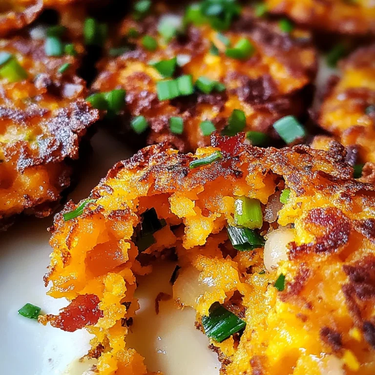 Sweet Potato Fritters with Turkey Bacon and Green Onions