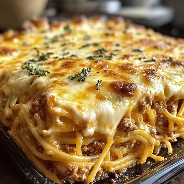 Baked Cream Cheese Spaghetti Casserole