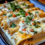 Chicken Enchiladas with Sour Cream White Sauce