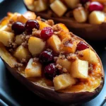 Cranberry Apple Twice-Baked Sweet Potatoes