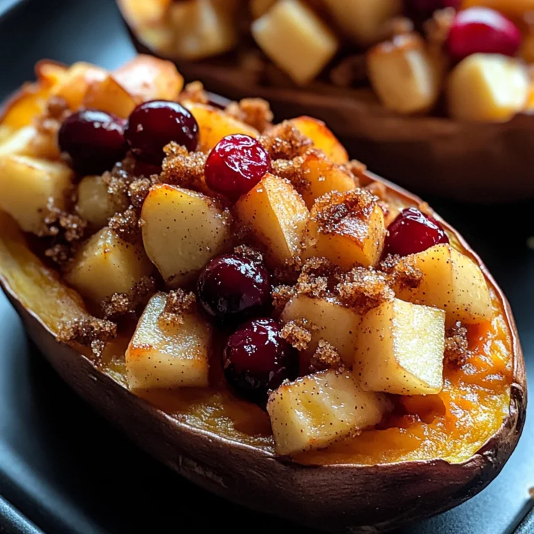 Cranberry Apple Twice-Baked Sweet Potatoes
