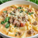 Creamy Parmesan Italian Sausage Soup