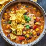 Crockpot Vegetarian Tortilla Soup