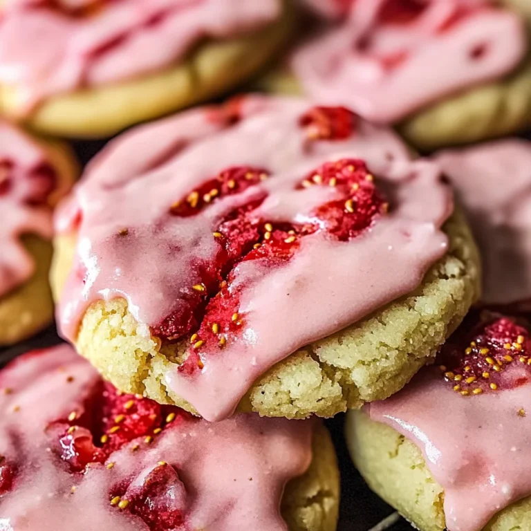 Double Strawberry Sugar Cookies