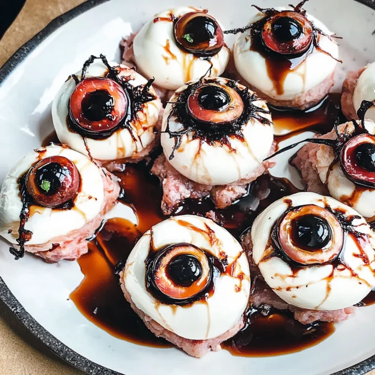 Halloween Antipasto Eyeballs Appetizer