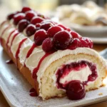 Heavenly Cherry Cheesecake Cake Roll Recipe