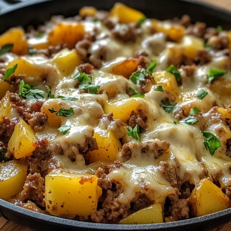 One-Pan Cheesy Meat & Potato Skillet