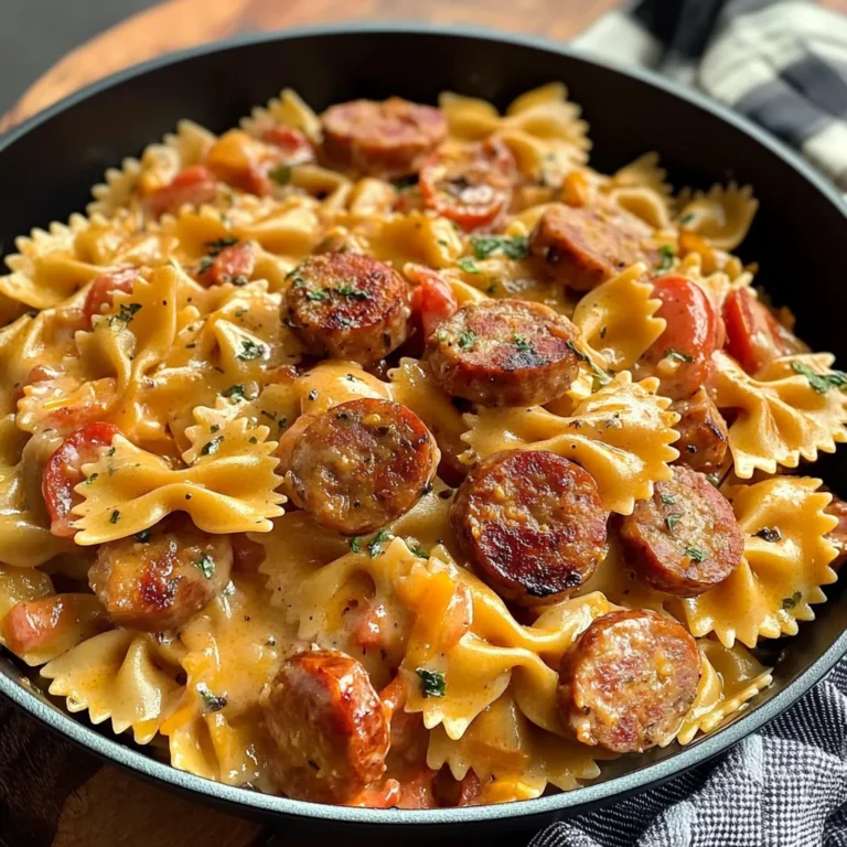 One Pot Creamy Cajun Sausage Pasta