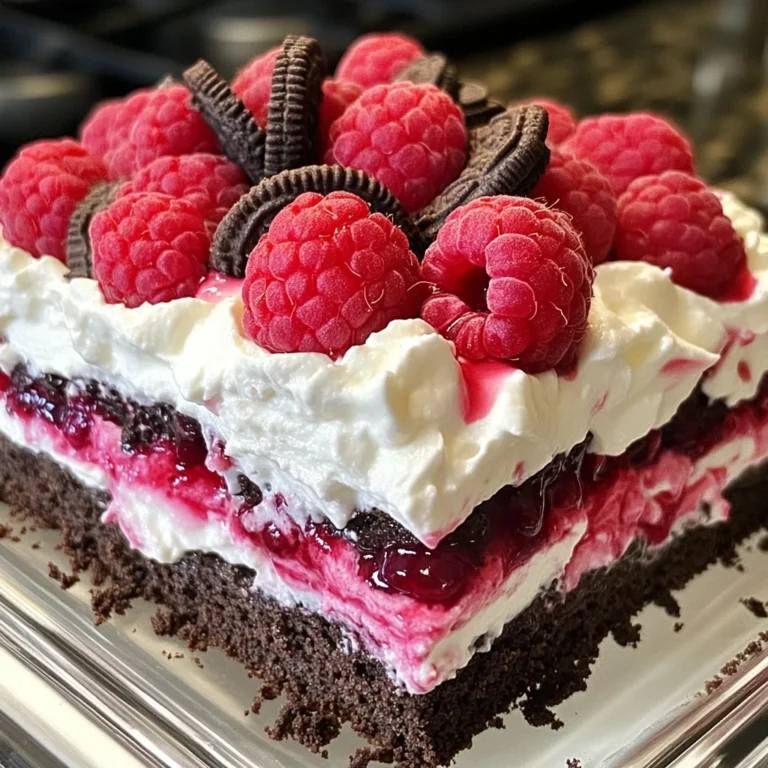 Raspberry Chocolate Lasagna Dessert