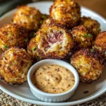 Reuben Balls with Spicy Thousand Island Dipping Sauce
