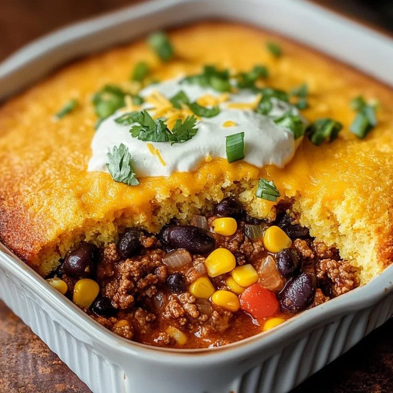 Southwest Beef Cornbread Casserole