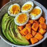 Avocado, Egg & Roasted Sweet Potato Bowl
