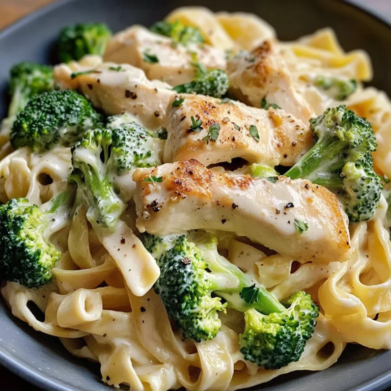 Creamy Chicken & Broccoli Fettuccine Alfredo