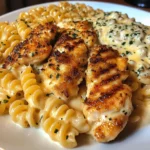 Creamy Garlic Butter Chicken with Twisted Cheddar Pasta