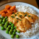 Creamy Paprika Chicken with Rice & Buttered Veggies