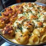 Creamy Parmesan Chicken Shells with Melted Mozzarella