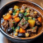 Moroccan Lamb Tagine with Prunes, Chickpeas & Warm Spices