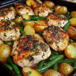 One-Pan Garlic Herb Chicken with Potatoes & Green Beans