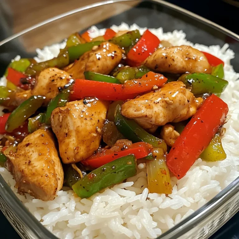 Spicy Pepper Chicken Stir-Fry with Rice