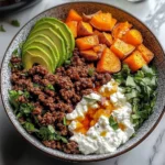 Sweet Potato & Ground Beef Protein Bowl with Cottage Cheese