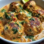 Thai Chicken Meatballs in Coconut Curry Sauce